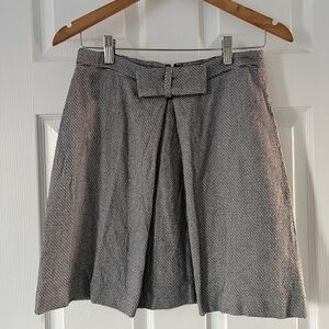 LOFT Black and White A-Line Skirt